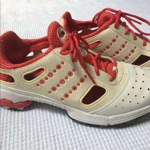 Adidas Golf Shoes Sz 8.5 Red White ClimaCool
